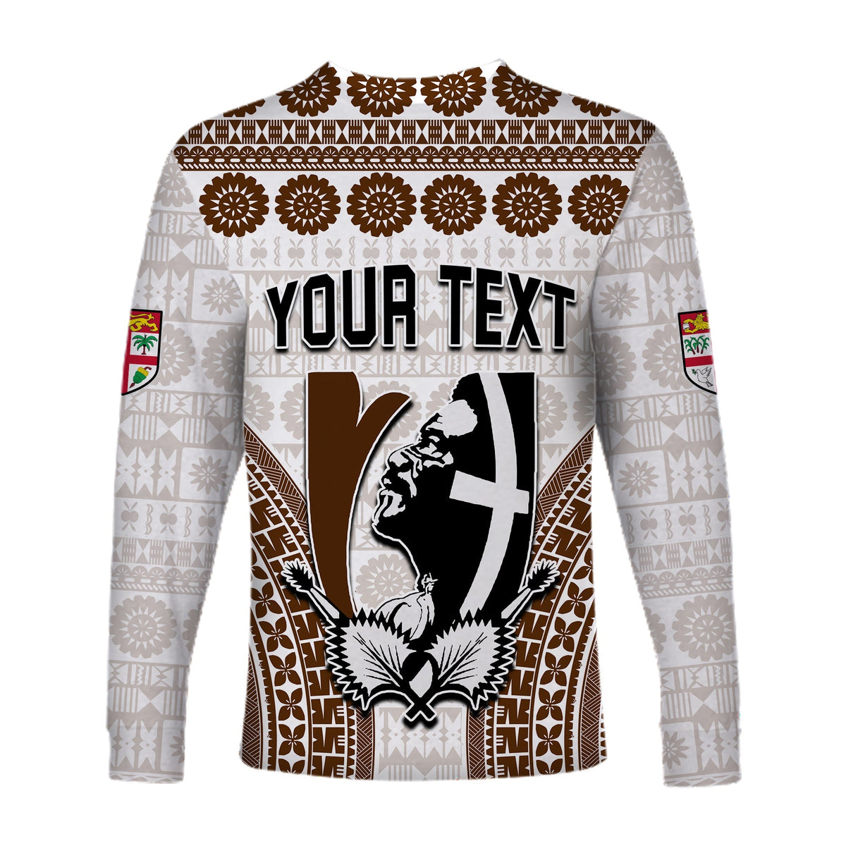 Custom Personalised Fiji Rugby Bati Long Sleeve Shirt Proud Tapa Pattern LT13 - Wonder Print Shop