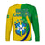Brazil Football Champions Long Sleeve Shirt Selecao Style Vibe LT13 - Wonder Print Shop