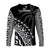 Fiji Rugby Long Sleeve Shirt Fijian Cibi Dance Tapa Pattern Black - Wonder Print Shop