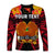 Custom Personalised Papua New Guinea Long Sleeve Shirt PNG Bird Of Paradise Polynesian Pattern - Wonder Print Shop