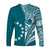 Cook Islands Tatau Long Sleeve Shirt Symbolize Passion Stars Version Blue LT13 - Wonder Print Shop