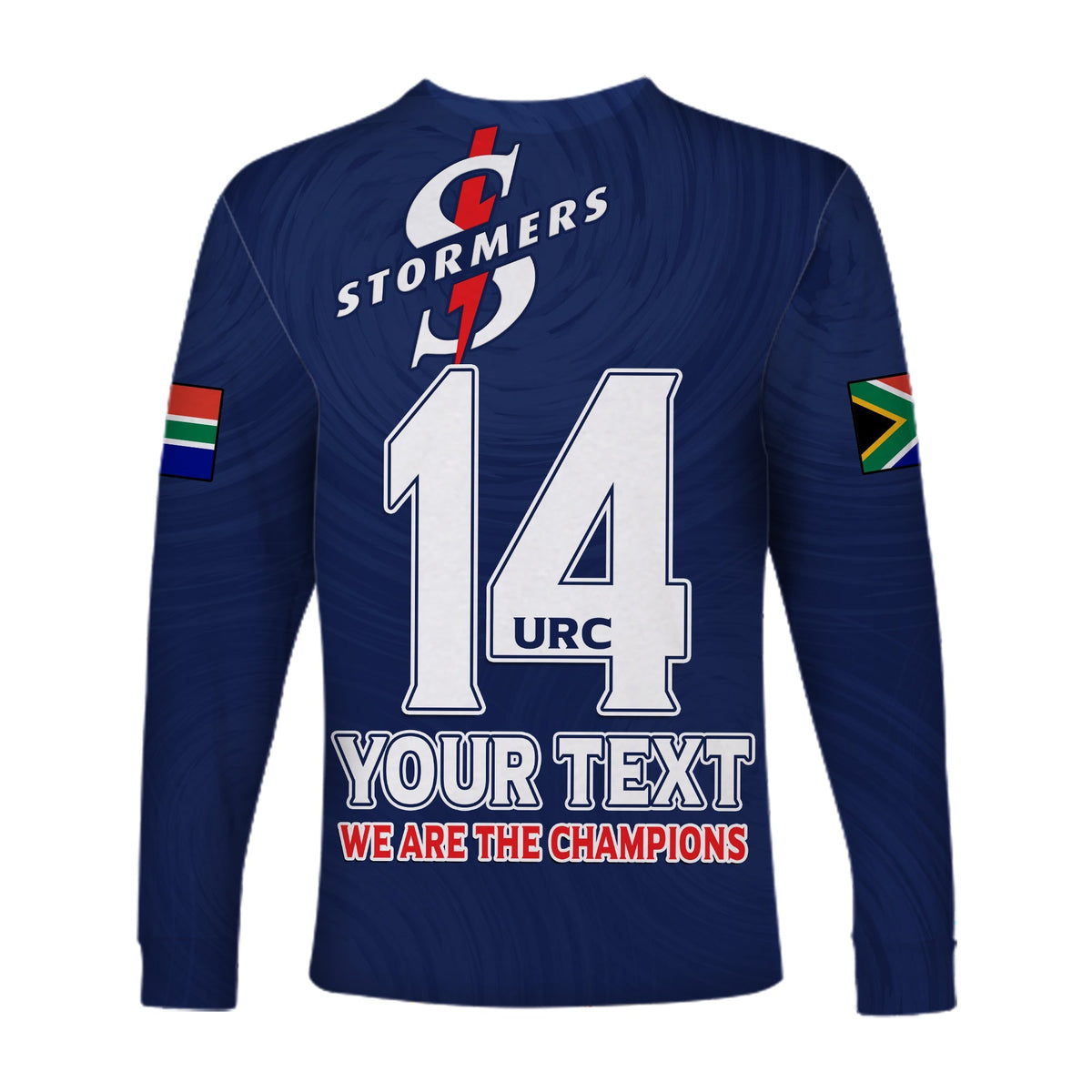 (Custom Text And Number) Stormers South Africa Rugby Long Sleeve Shirt We Are The Champions URC Unity - Wonder Print Shop