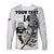 Custom Text And Number New Zealand 2022 Rugby Long Sleeve Shirt All Black Silver Fern Maori Pattern Version White - Wonder Print Shop