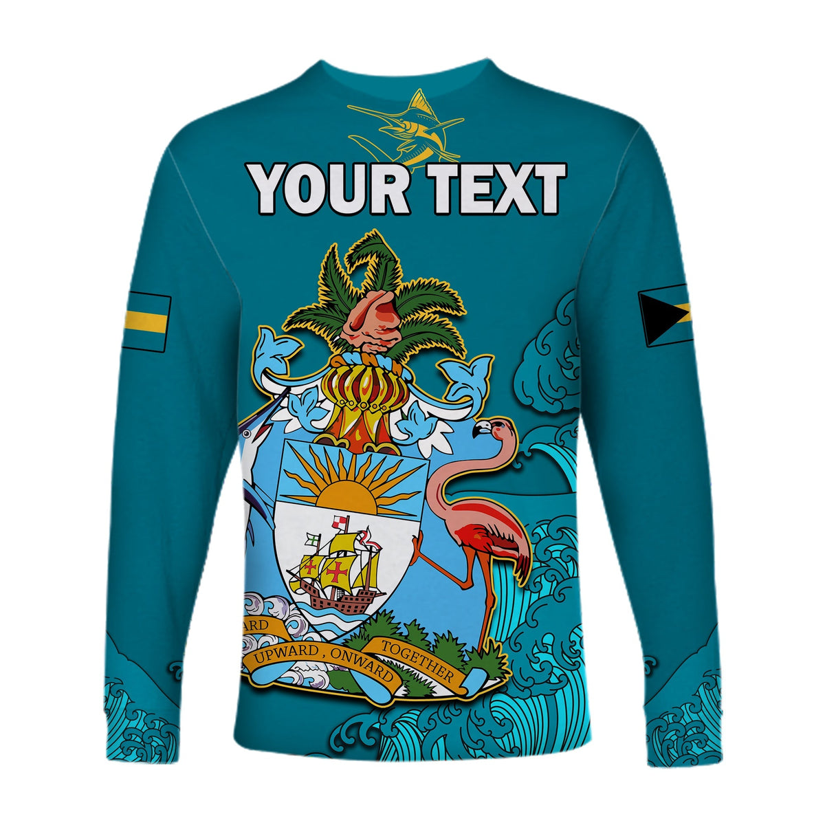 (Custom Personalised) Bahamas Independence Day Long Sleeve Shirt Blue Marlin Since 1973 Style - Wonder Print Shop