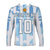 (Custom Personalised) Argentina Football Long Sleeve Shirt AFA Champions 2022 Sporty Style - Wonder Print Shop