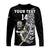 Custom Text And Number New Zealand 2022 Rugby Long Sleeve Shirt All Black Silver Fern Maori Pattern Version Black - Wonder Print Shop