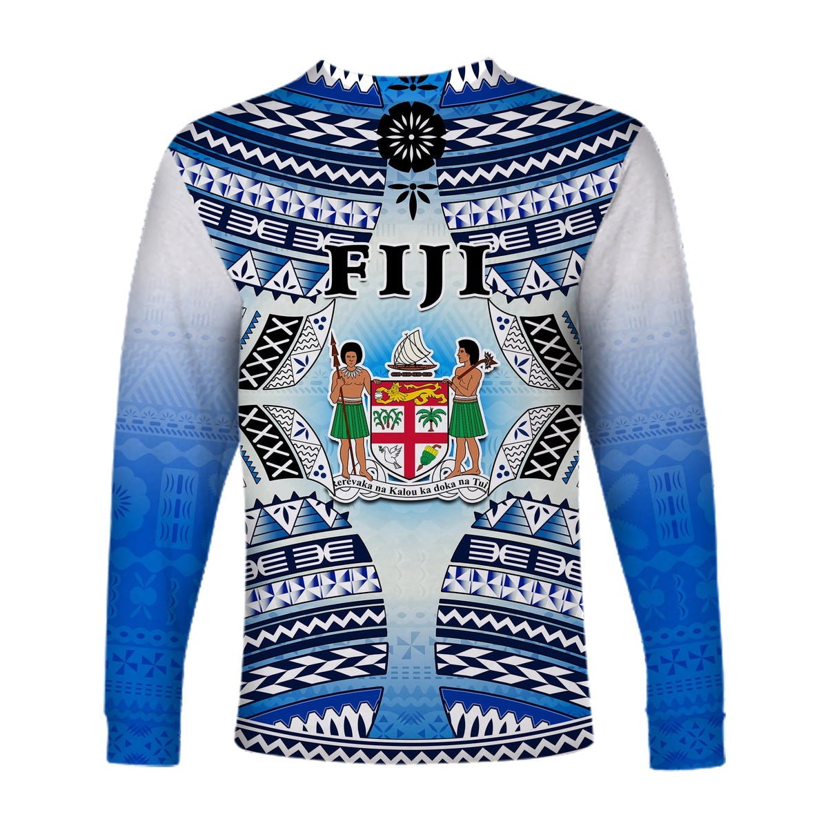 Fiji Long Sleeve Shirt Kaiviti Fijian Special Tapa Pattern - Wonder Print Shop
