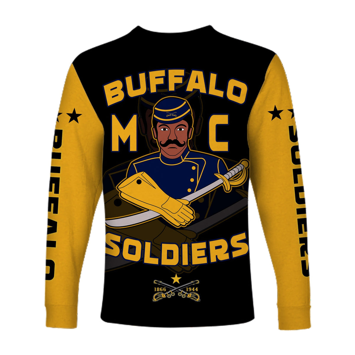 Buffalo Soldiers Long Sleeve Shirt BSMC Club Adore Motorcycle LT13 - Wonder Print Shop