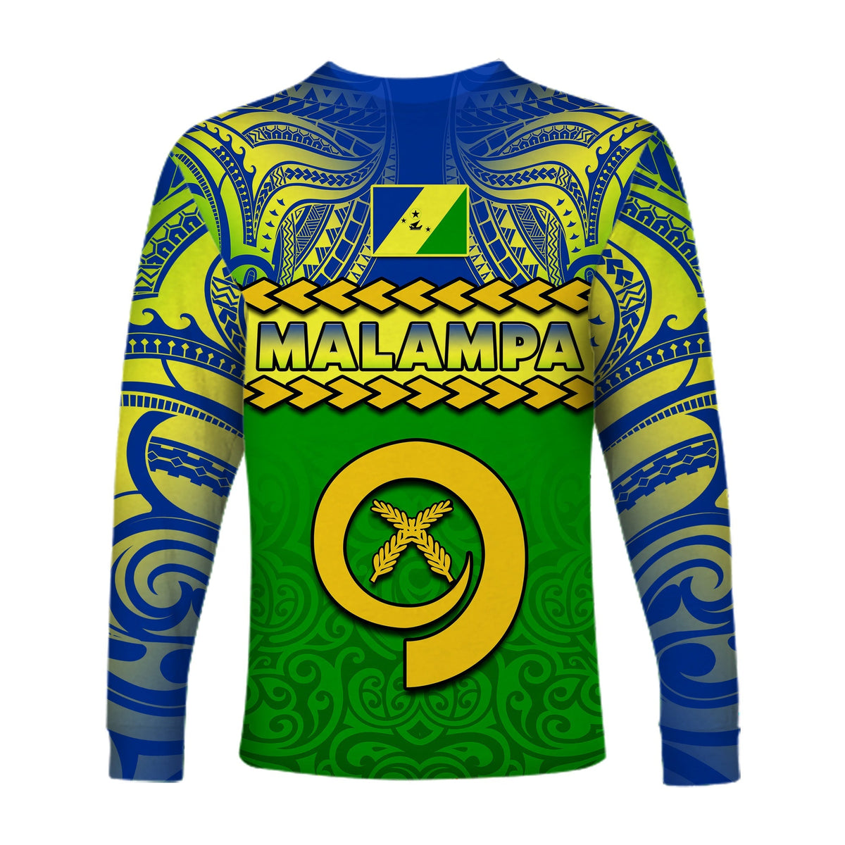 Malampa Province Long Sleeve Shirt Vanuatu Pig Tusk Polynesian Flag Style - Wonder Print Shop