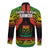 Samoa Rugby Long Sleeve Button Shirt Teuila Torch Ginger Gradient Style - Wonder Print Shop