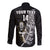 Custom Text And Number New Zealand 2022 Rugby Long Sleeve Button Shirt All Black Silver Fern Maori Pattern Version Black - Wonder Print Shop