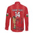 (Custom Text And Number) Wales Football Long Sleeve Button Shirt Cymru Champions World Cup 2022 - Wonder Print Shop