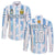 (Custom Personalised) Argentina Football Long Sleeve Button Shirt AFA Champions 2022 Sporty Style - Wonder Print Shop
