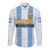 Argentina Football 2022 Long Sleeve Button Shirt Vamos La Albiceleste - Wonder Print Shop