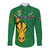 (Custom Text And Number) South Africa Rugby Long Sleeve Button Shirt Bokke Springbok With African Pattern Stronger Together - Wonder Print Shop