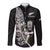 New Zealand 2022 Rugby Long Sleeve Button Shirt All Black Silver Fern Maori Pattern Version Black - Wonder Print Shop
