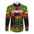 Custom Text And Number Samoa Rugby Long Sleeve Button Shirt Teuila Torch Ginger Gradient Style - Wonder Print Shop