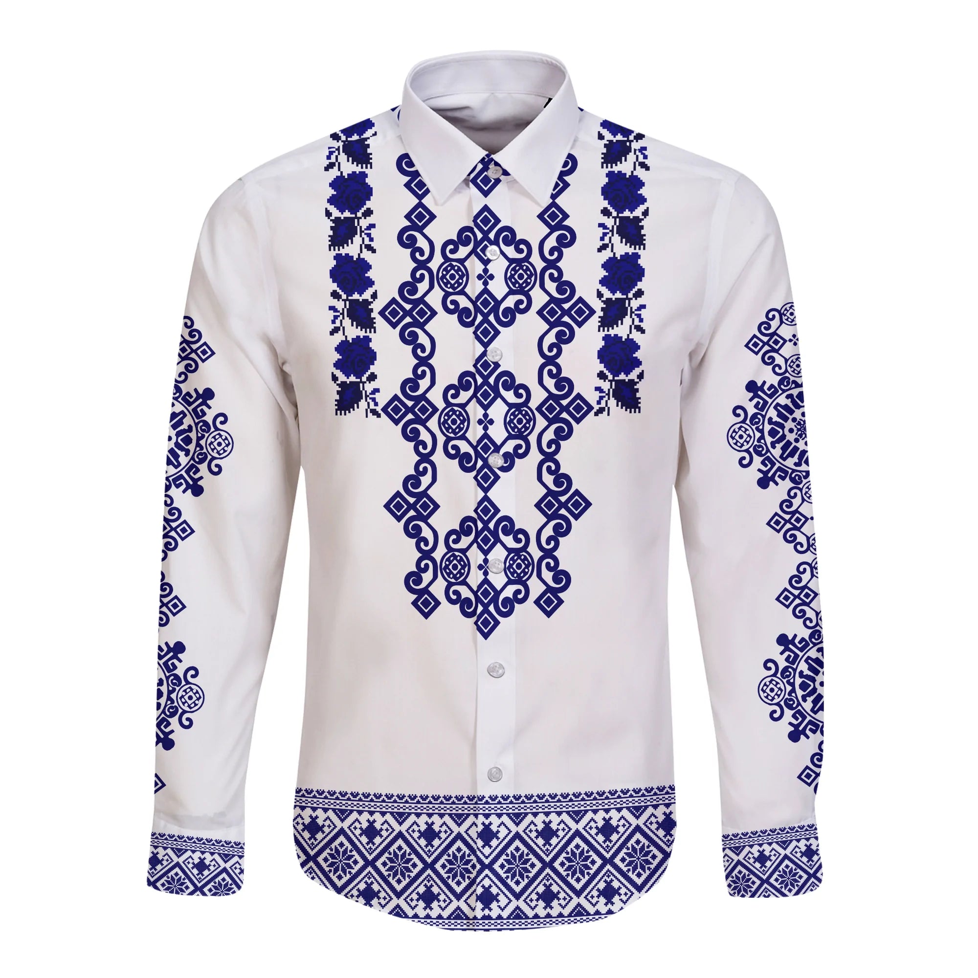 custom-personalised-ukraine-long-sleeve-button-shirt-navy-ukrainian-belarus-vyshyvanka