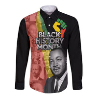 (Custom Personalised) Civil Rights Leaders Long Sleeve Button Shirt African American Black History Month - Wonder Print Shop