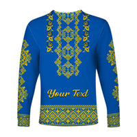 (Custom Personalised) Ukraine Long Sleeve Shirt Yellow Ukrainian Folk - Wonder Print Shop