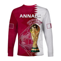 Qatar Football Long Sleeve Shirt Annabi Champions Proud WC 2022 - Wonder Print Shop