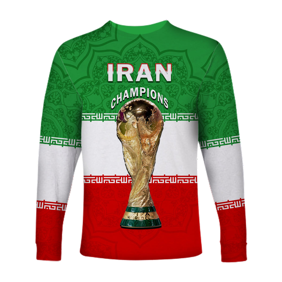 Iran Football Long Sleeve Shirt Team Melli Champions World Cup 2022 - Wonder Print Shop