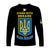 Ukraine Long Sleeve Shirt Ukraine Gold Trident Slava Ukraini Black - Wonder Print Shop