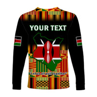 (Custom Personalised) Kenya Long Sleeve Shirt Happy Jamhuri Day Kenyan Pattern - Wonder Print Shop