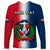 (Custom Personalised) Dominican Republic Long Sleeve Shirt Dominicana Coat Of Arms Gradient Style - Wonder Print Shop