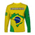 Brazil Football Long Sleeve Shirt Brasil Map Come On Canarinho Sporty Style - Wonder Print Shop