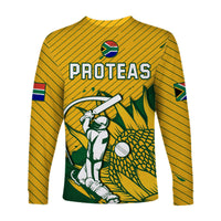 South Africa Cricket Long Sleeve Shirt Go Proteas Unique Style - Wonder Print Shop