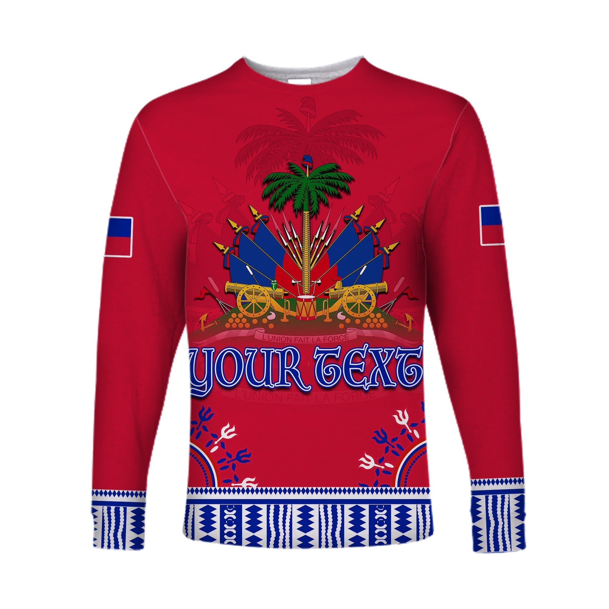 (Custom Personalised) Haiti Long Sleeve Shirt Dashiki Style Gorgeous LT13 - Wonder Print Shop