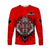 (Custom Personalised) Canada Maple Leaf Long Sleeve Shirt Red Haida Wolf LT13 - Wonder Print Shop
