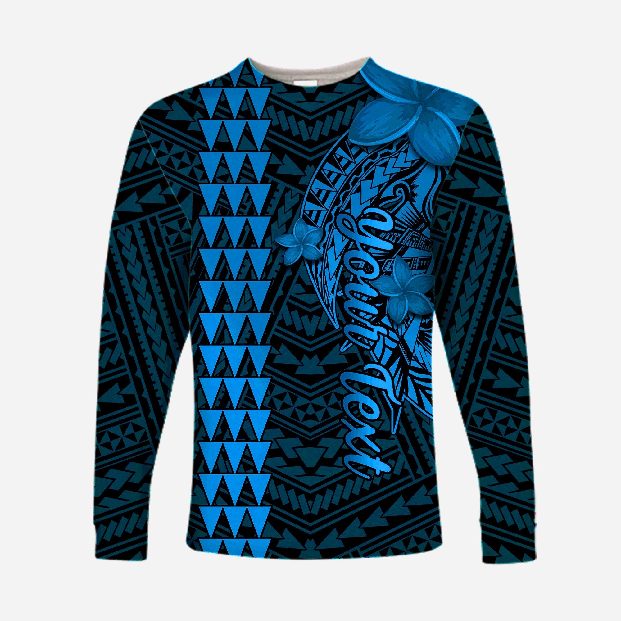 Custom Personalised Hawaii Long Sleeve Shirt Kakau Kanaka Maoli Combine Polynesian Shark Ver.03 - Wonder Print Shop