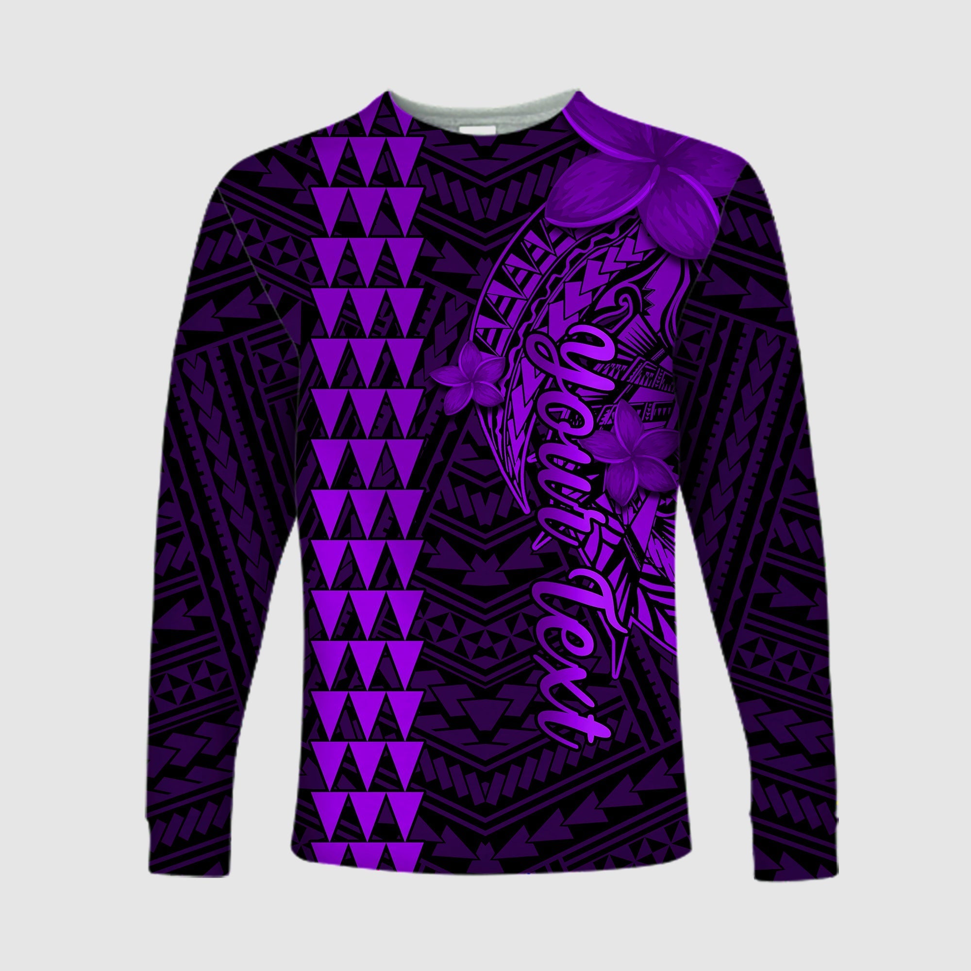 Custom Personalised Hawaii Long Sleeve Shirt Kakau Kanaka Maoli Combine Polynesian Shark Ver.05 - Wonder Print Shop