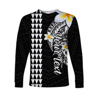 Custom Personalised Hawaii Long Sleeve Shirt Kakau Kanaka Maoli Combine Polynesian Shark Ver.07 - Wonder Print Shop