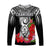 Custom Personalised Guam Chamorro Long Sleeve Shirt Guaman Latte Stone Tropical Flowers Black Style - Wonder Print Shop