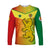 Senegal Long Sleeve Shirt Lion With Senegal Map Reggae Style - Wonder Print Shop