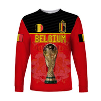 Belgium Football 2022 Long Sleeve Shirt De Rode Duivels Sporty Style - Wonder Print Shop