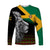 Jamaica Lion Long Sleeve Shirt Jamaican Pattern Version Black LT13 - Wonder Print Shop