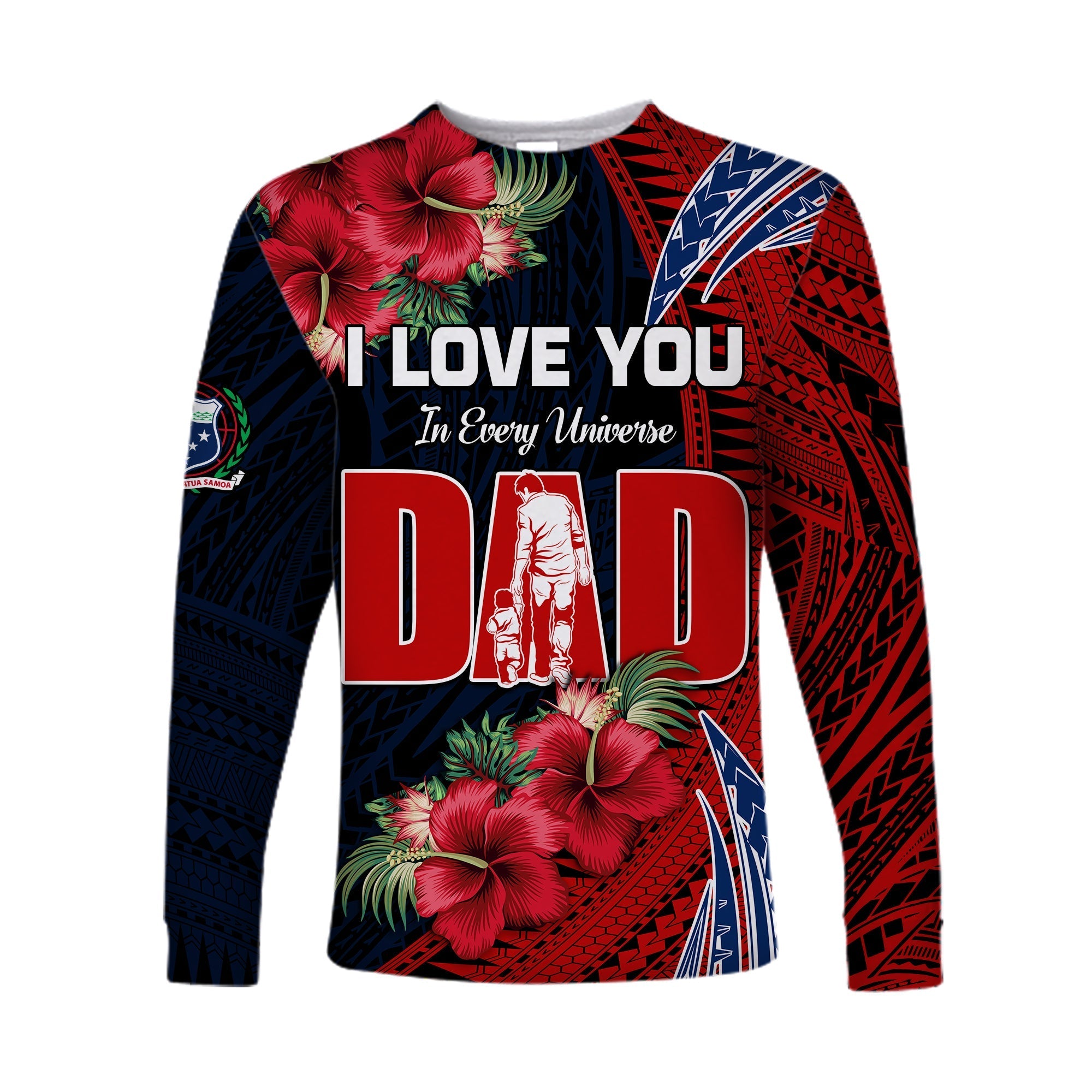 Samoa Fathers Day Long Sleeve Shirt Polynesian Best Dad Ever LT13 - Wonder Print Shop