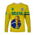 (Custom Text and Number) Brazil Football Long Sleeve Shirt Go Champions Selecao Campeao LT13 - Wonder Print Shop
