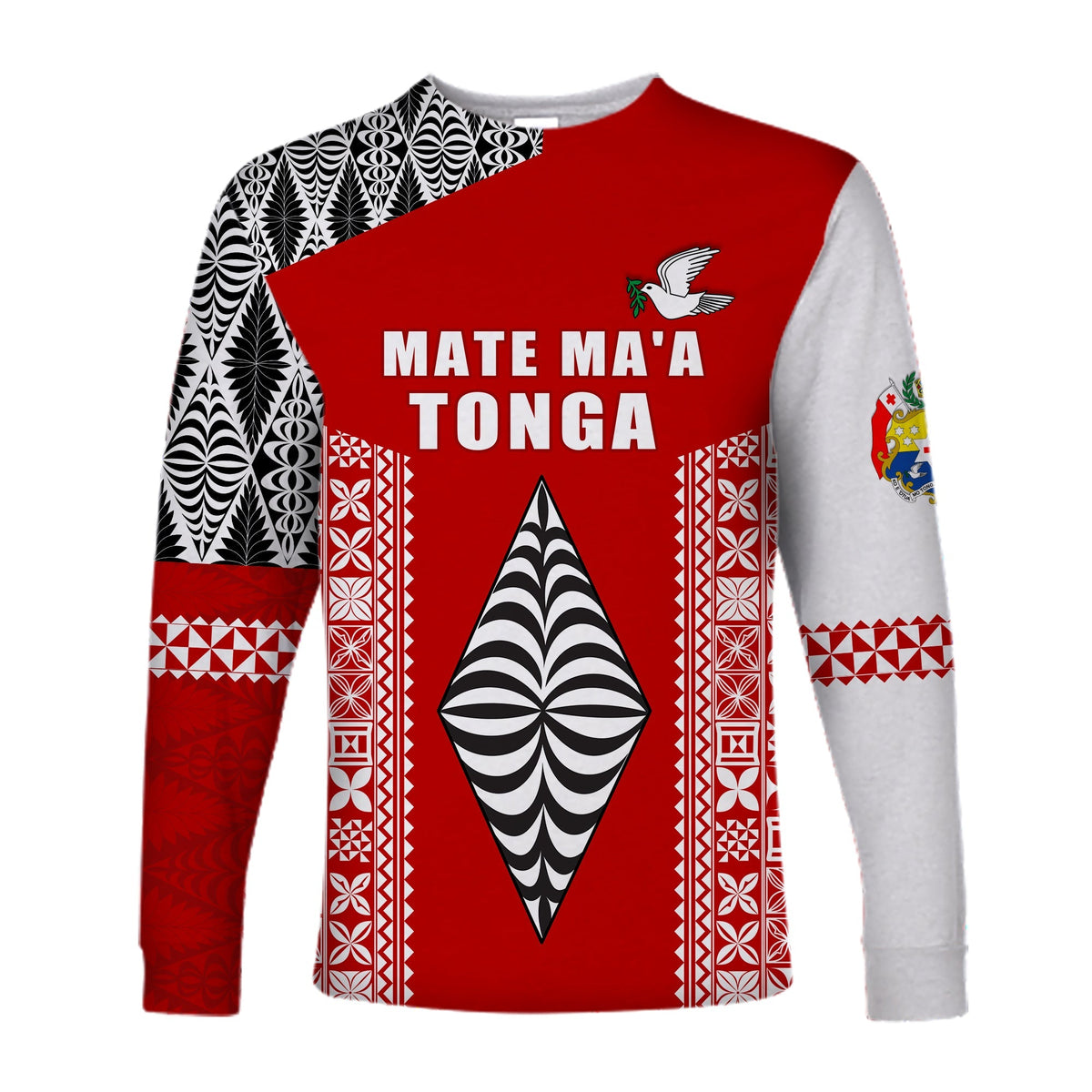 Tonga Rugby Long Sleeve Shirt Mate Ma'a Tonga LT13 - Wonder Print Shop