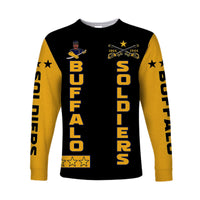 (Custom Personalised) Buffalo Soldiers Long Sleeve Shirt BSMC Club Adore Motorcycle LT13 - Wonder Print Shop