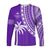 Fiji Rugby Sevens Long Sleeve Shirt Fijian 7s Tapa Polynesian Purple LT13 - Wonder Print Shop