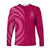 Breast Cancer Awareness Long Sleeve Shirt Hibiscus Polynesian No One Fights Alone LT13 - Wonder Print Shop