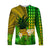 Hawaii Pineapple Long Sleeve Shirt Plumeria Frangipani Mix Tribal Pattern LT13 - Wonder Print Shop