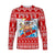 Custom Personalised Hawaii Christmas Long Sleeve Shirt Surfing Santa Mele Kalikimaka Polynesian - Wonder Print Shop