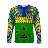Malampa Province Long Sleeve Shirt Vanuatu Pig Tusk Polynesian Flag Style - Wonder Print Shop