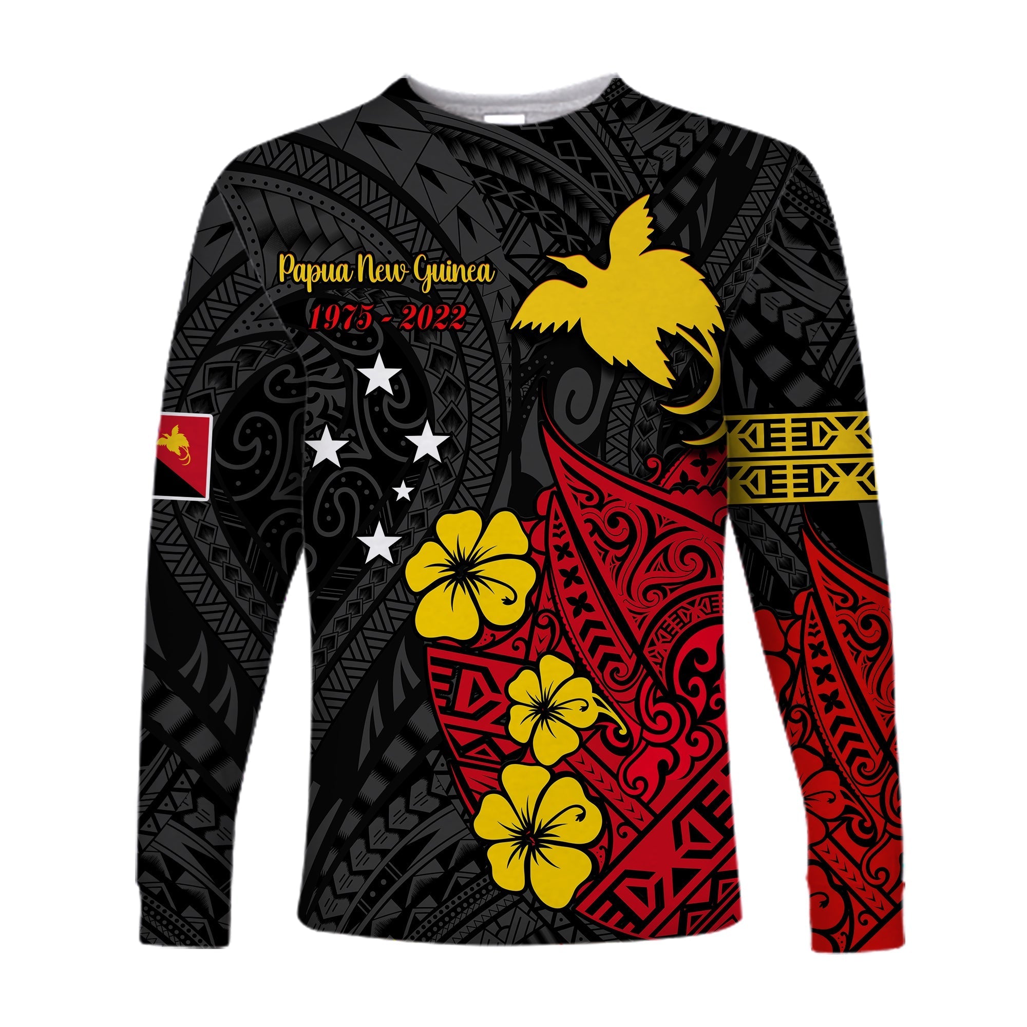 Papua New Guinea Anniversary Long Sleeve Shirt 47th Independence Day Since 1975 LT13 - Wonder Print Shop